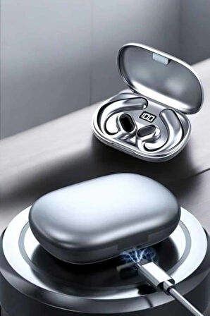 Bluetooth Kulaklık Oyuncu Kulaklığı Küpe Görünümlü Dijital Göstergeli