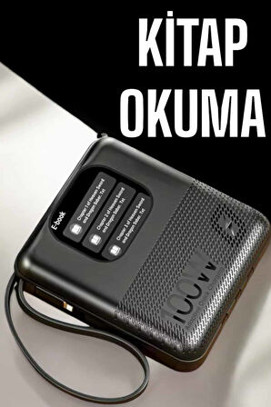 Powerbank Ekranlı Çok Fonksiyonlu Müzik Dinleme Kitap Okuma