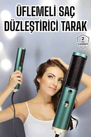 Fön Tarak Saç Düzleştirici Üflemeli Fön Makinesi Sıkı Dişli Taşınabilir