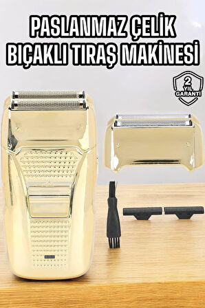 Tıraş Makinesi Paslanmaz Çelik Şarjlı Taşınabilir