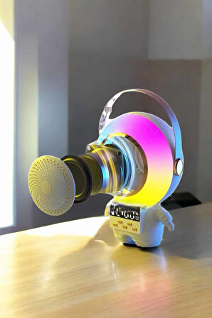 Mini Karaoke Astronot Bluetooth Speaker Karaoke Mikrofon