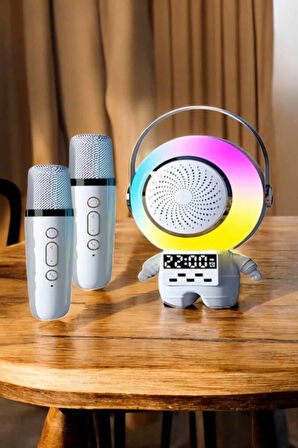 Çocuklara Özel Kablosuz Bluetooth Bağlantılı Karaoke Mikrofon