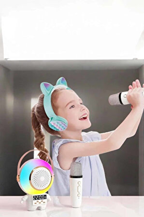 Çocuklara Özel Kablosuz Bluetooth Bağlantılı Karaoke Mikrofon