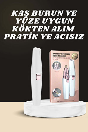 Kulak Burun ve Yüz Epilasyon Aleti ve Yüz Masaj Aleti İkili Cilt Bakım Seti