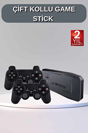 Game Stick 20000 Oyun Kablosuz Çift Kol Retro Oyunlar Game Stick Atari 2.4g 4K