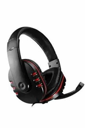 Oyuncu Kulaklığı Kulak Üstü Kablolu Stereo Mikrofonlu Yumuşak Kulak Yastığı
