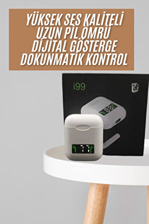 Bluetooth Kulaklık Dokunmatik Kontrol Uzun Pil Ömrü Dijital Göstergeli