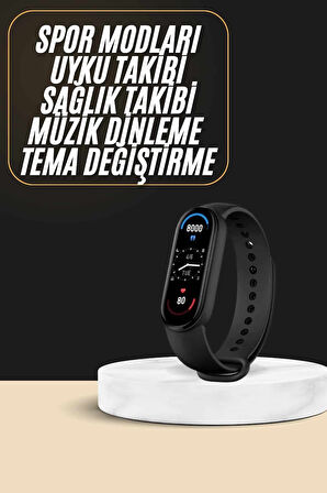 Akıllı Bileklik Android ve İOS Uyumlu Bildirim ve Çağrı Görme Spor Takibi