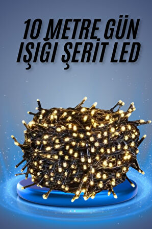 Led Işık Ağaç Süsleme Ampüllü Dekoratif Aydınlatma 10 Metre Gün Işığı