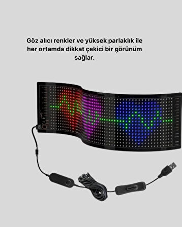 Gece Kullanıma Uygun  Pixel RGB LED Panel Estetik Atmosfer Işığı