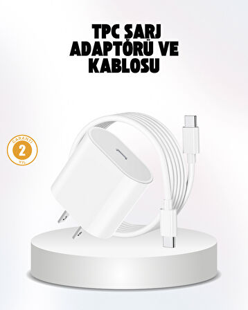 iPhone ve iPad Uyumlu 20W Güvenli USB-C Hızlı Şarj Adaptörü