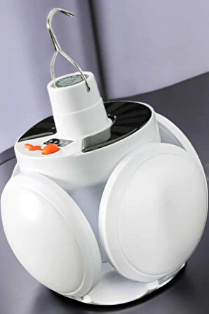 Güneş Enerjili Solar Aydınlatma Kamp Çadır Lambası Şarjlı Ampül Led Şarjlı El Feneri Işıldak