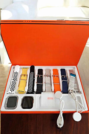 Akıllı Saat 7 Kordonlu Metal,Plastik Ve Hasır Kordon Seçeneği