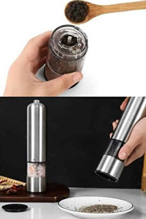 Baharat Öğütücü Otomatik Ayarlanabilir Tuz Karabiber Baharat Değirmeni