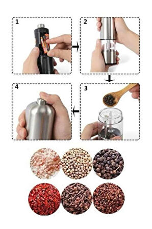 Otomatik Tuz ve Karabiber Öğütücü Baharat Öğütücü Tuz Karabiber Değirmeni