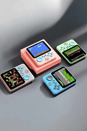 Mini Atari El Atarisi 3.5 inç Ekran Çift Konsol 666 Adet Retro Oyun Gameboy El Atarisi