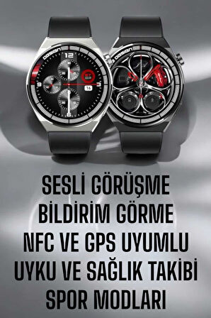 Akıllı Saat GPS VE NFC Özelliği Sesli Görüşme Dokunmstik Ekran