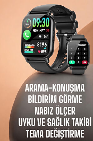 Yeni Nesil Akıllı Saat Arama Bildirimleri, Uyku & Kalp Atış Takibi