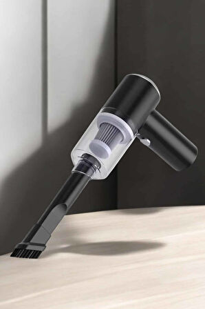 Üflemeli Güçlü Vakumlu Ev Ofis Araç Süpürgesi El Süpürgesi Şarjlı