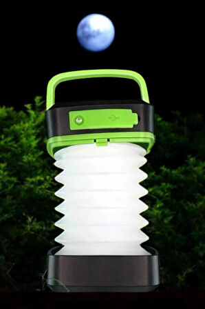 Led Lamba Kamp Lambası Hafif Taşınabilir Şarj Süreli Akordeon El Fenerli