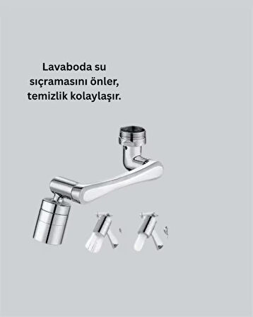 180° Dönebilen Robotik Kollu Musluk Başlığı – 2 Modlu Su Akışı ve Kolay Montaj