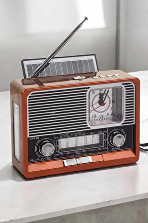 Nostaljik Görünümlü USB Girişli Bluetooth Bağlantılı Radyo