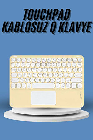 Touchpad Tüm Cihazlara Uyumlu Bluetooth Klavye Touchpad Slim Kablosuz Wifi Q Klavye