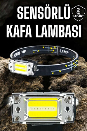 Kafa Lambası Led Fener Pratik Taşınabilir Ayarlanabilir USB Şarjlı