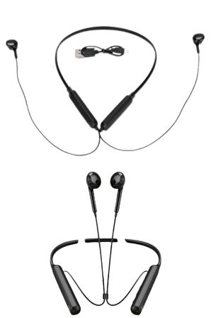 100 Saat Kablolu Boyun Askılı Dijital Göstergeli Bluetooth Kulaklığı