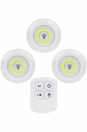 Kablosuz Pilli Işıldak  Masa Lambası Mutfak Tezgah Altı Banyo Dolabı Dolap İçi