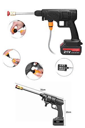 Akülü Oto Araç Yıkama Yüksek Basınçlı Araba Yıkama Makinesi Şarjlı