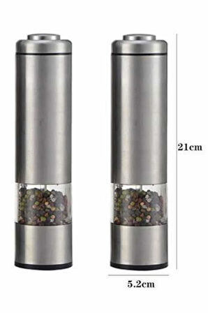 Işıklı Otomatik Tuz ve Karabiber Öğütücü Baharat Öğütücü