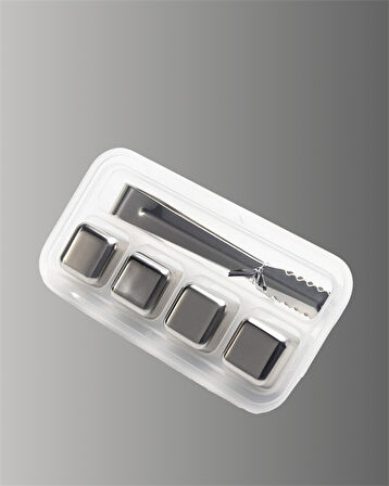 Hızlı Soğutma Özellikli Paslanmaz Metal Buz Küpü Takımı