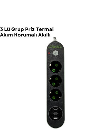 3 USB Portlu Üçlü Priz CXE103