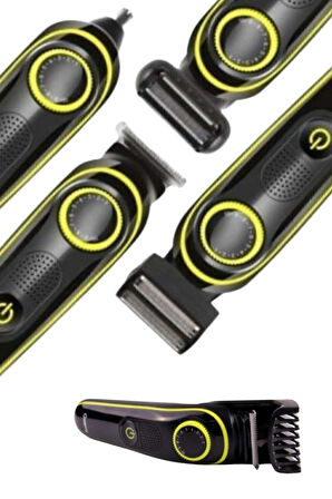 Saç Sakal Şekillendirici Tıraş Makinesi 5 Başlıklı Paslanmaz Çelik Bıçaklı Unısex