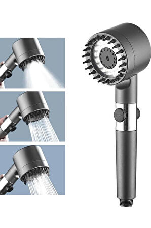 Yüksek Performanslı Masaj Etkili Su Tasarruflu Duş Başlığı Krom Kaplama Uzun Ömürlü