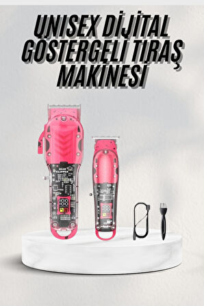 Renkli Profesyonel Tıraş Makinesi USB Şarjlı Saç Kesme Makinesi