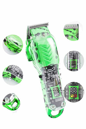 Renkli Profesyonel Tıraş Makinesi USB Şarjlı Saç Kesme Makinesi