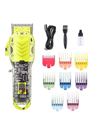 Renkli Profesyonel Tıraş Makinesi USB Şarjlı Saç Kesme Makinesi