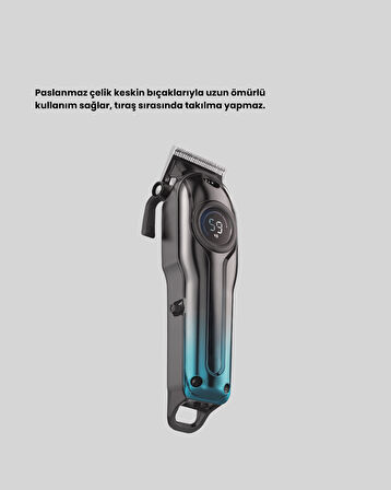 Güçlü Motorlu Paslanmaz Çelik Bıçaklı Saç Kesim Makinesi