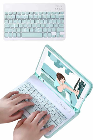 Uyumlu Kablosuz Bluetooth Şarj Edilebilir Mini Q Klavye