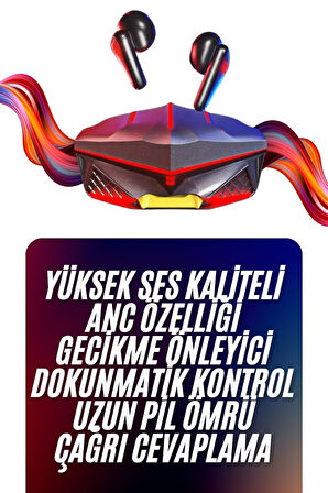 Bluetooth Kulaklık HD Ses Kaliteli Işıklı Metal Kasa Ios Android Uyumlu Mikrofonlu