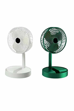 Katlanabilir Teleskopik Şarjlı Fan Masaüstü Soğutucu Vantilatör