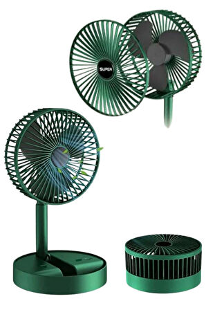 3 Kademe Hız Ayarlı Vantilatör Telefon Standlı Şarjlı Katlanabilir Soğutucu Pervane