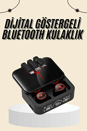Kablosuz Şarj Göstergeli Powerbank Özellikli Bluetooth Kulaklık Çağrı Cevaplayabilen