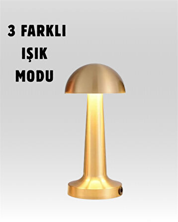 USB Şarjlı Dokunmatik LED Masa Lambası – 3 Renk Modu & Dimmer