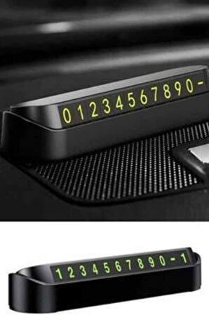 Araç İçi Numaratör Numaralık Oto Cam Kartı Fosforlu Numaratör