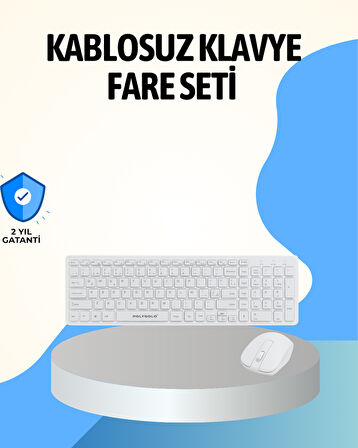 2.4 Ghz Wireless Kablosuz Klavye Mouse Seti Tv Pc Uyumlu