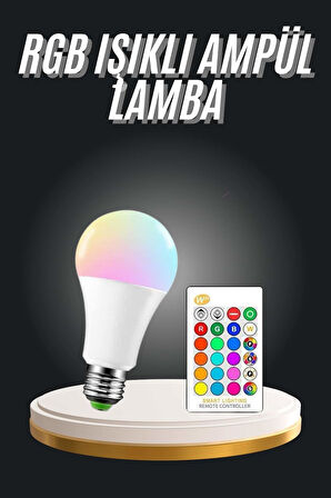 Ambiyans Aydınlatma RGB Led Lamba Kumandalı Renk Değiştirebilen
