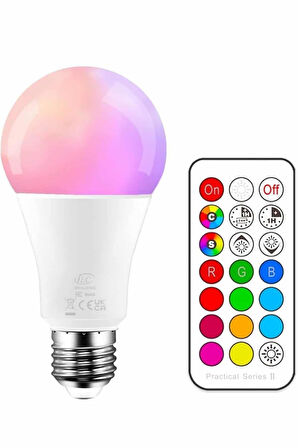 Ambiyans Aydınlatma RGB Led Lamba Kumandalı Renk Değiştirebilen